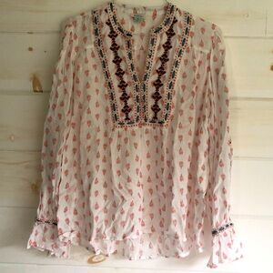 Sundance Boho Indie Hippie Flowy Blouse women’s medium
